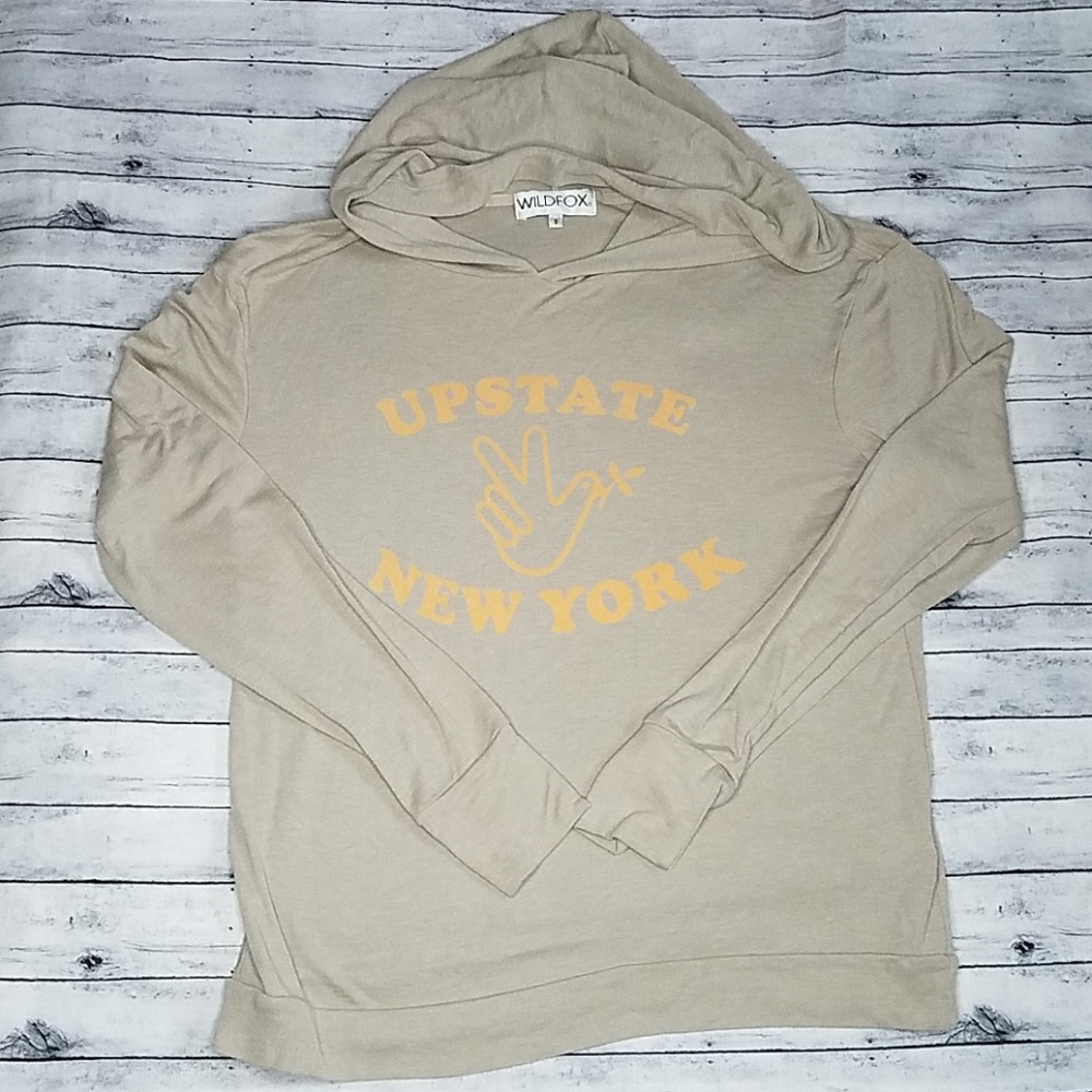 Wildfox| long sleeve hooded pullover